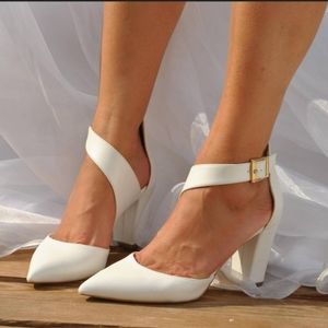White block heel